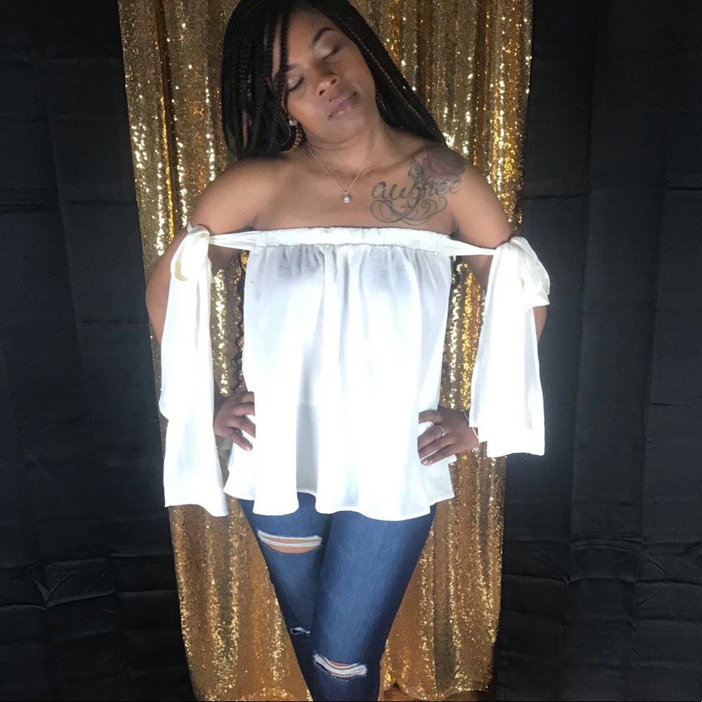 Off White babydoll tube shirt